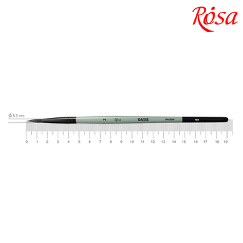 Кисть єнот круглий OASIS 188 № 2 коротка ручка ROSA