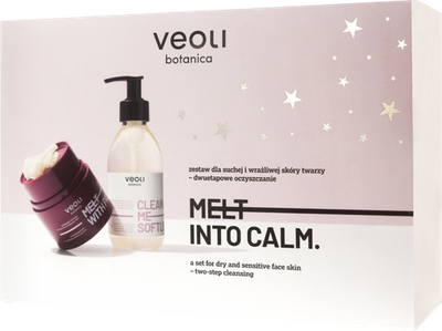 Zestaw do pielęgnacji twarzy Veoli Botanica Melt Into Calm Maselko do demakijazu 40 g + Żel do mycia twarzy 190 ml (5907190822748)