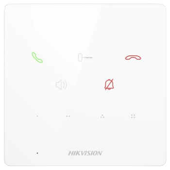 Аудиодомофон IP Hikvision DS-KH6000-E1 с сенсорными кнопками питание PoE White