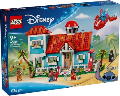 Конструктор LEGO Disney Classic Пляжный дом Лило и Стич 834 шт для детей 9+ (43268)