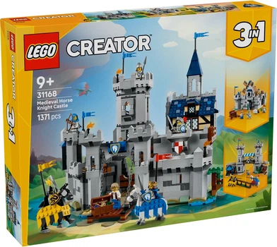 Конструктор LEGO Creator Середньовічний замок з лицарем на коні 1371 шт для дітей 9+ (31168)