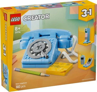 Конструктор 3 в 1 LEGO Creator Ретро телефон 383 шт для детей 8+ (31174)