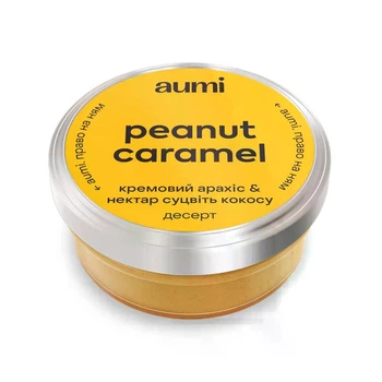 Десерт AUMI "Peanut Caramel", арахисовая карамель, 50г, банка стекло