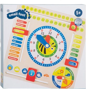 Zestaw do zabawy Small Foot zegar kalendarzowy Pory roku drewniany (edycja niemiecka) 5410536 (4020972047656)