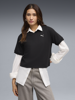 Футболка хлопковая короткая женская Puma Class Relaxed Pinnacle Tee 69187201 XS Black (4069161883019)
