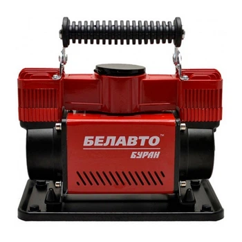 Двухпоршневой автокомпрессор BelAuto БУРАН 90 лхв 10 Атм сspiralным шлангом 380Вт (BK46)