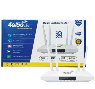 Акумуляторний SIM 3G 4G 5G Модем WIFI Роутер Мобільний інтернет WI-FI 3G/4G/5G 300Мб/с 4000мАг WAN LAN Маршрутизатор усі GSM оператори Переносний до 8 пристроїв сім карта київстар водафон лайф для для інтернету без кабелів та світла
