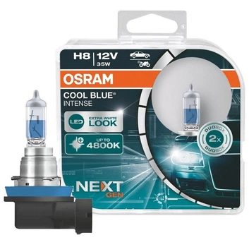 Комплект галогенових ламп Osram H8 12V 35W PGJ19-1 Cool Blue Intense Next Gen +100% 2шт/комп (64212CBN-HCB)