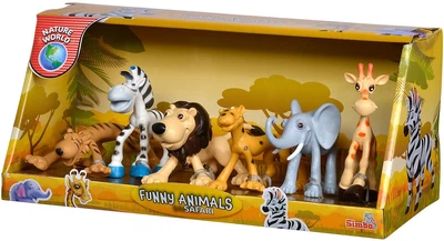 Zestaw figurek Simba Funny Animals Safari 6 szt 104322457 (4006592073145)