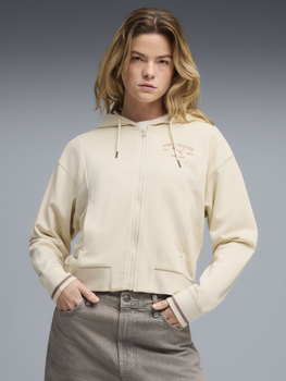 Толстовка на молнии с капюшоном женская Puma Class Comfort Full-Zip Hoodie Tr 69187887 M Alpine Snow (4069161879906)