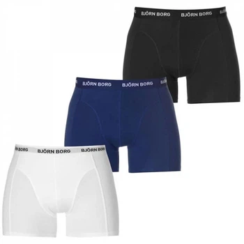 Трусы Bjorn Borg 3 Pack Solid Trunks Blk/Wht/Nvy, S (44) (10774949)