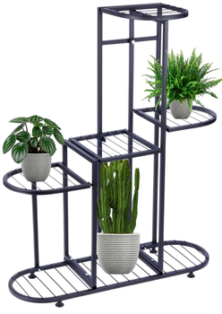 Стійка для квітів металева Vilde 5-рівнева 84.5 см Чорна (5904316455514)