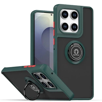 Чохол TPU Color Matte Ring для Motorola Edge 60 з кільцем - підставкою green