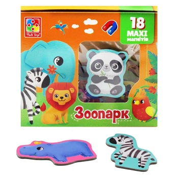 Магніти "Мій маленький світ: Зоопарк", укр Vladi Toys (167948)
