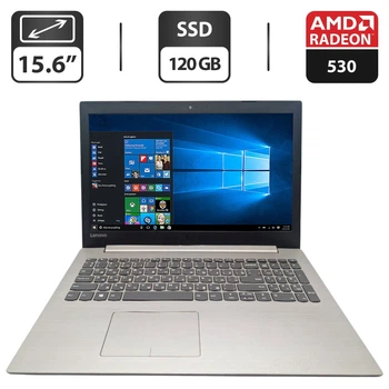 Ноутбук Lenovo IdeaPad 320-15IAP / 15.6" (1366x768) TN / Intel Pentium N4200 (4 ядра по 1.1 - 2.5 GHz) / 8 GB DDR3 / 120 GB SSD / AMD Radeon 530, 2 GB GDDR5, 64-bit / WebCam б/у