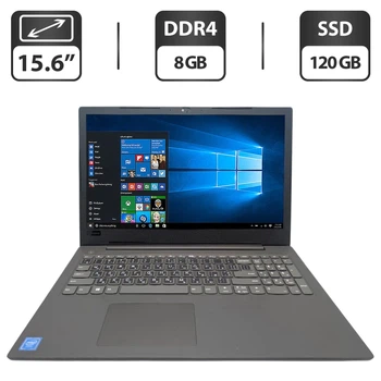 Ноутбук Lenovo V130-15IGM / 15.6" (1366x768) TN / Intel Celeron N4000 (2 ядра по 1.1 - 2.6 GHz) / 8 GB DDR4 / 120 GB SSD / Intel UHD Graphics 600 / WebCam / DVD-ROM б/у