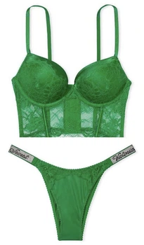Комплект Victoria’s Secret з 2-им Push up Зелений 34B-XS