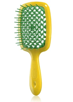 Щітка для волосся Janeke Superbrush Жовта з зеленим