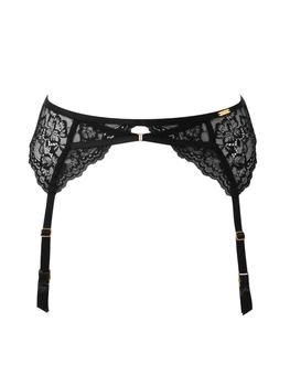 Пояс для панчох Gossard Suspence 19902 з екологічного мережива сексуальна люкс білизна XS Чорний (5053014824464)