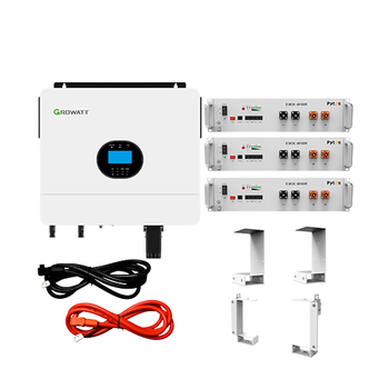 Комплект автономного энергоснабжения Growatt SPF 6000 ES Plus 6kW + Pytes E-Box 48100R 15.36kWh White