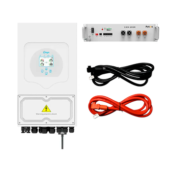 Комплект автономного енергозабезпечення Deye SUN-6K-SG05LP1-EU 6kW + Pytes E-Box 48100R 5.12kWh White