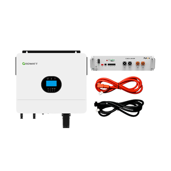 Комплект автономного энергоснабжения Growatt SPF 6000 ES Plus 6kW + Pytes E-Box 48100R 5.12kWh White