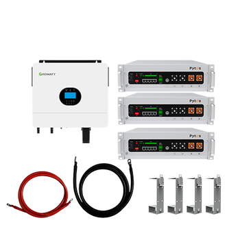 Комплект автономного энергоснабжения Growatt SPF 6000 ES Plus 6kW + Pytes V5 15.36kWh White