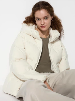 Пуховик Uniqlo розмір XS білий (469896)