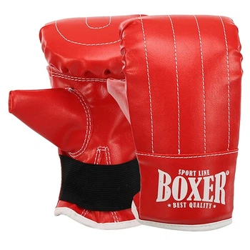 Снарядні рукавички на гумці розмір L BOXER червоний-чорний 2015