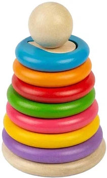 Piramidka drewniana Bigjigs Toys Wooden Secret Shape Stacker 16 elementów (0691621850114)