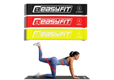 Резинка для фитнеса EasyFit Mix набор 3 шт 10-20 кг + чехол (EF-1812)