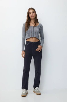Джинси Pull & Bear темно-сірий ZLJAA739 44