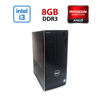 Игровой ПК Dell Inspirion 3650 / Intel Core i3-6100 (2 (4) ядра по 3.7 GHz) / 8 GB DDR3 / 256 GB SSD / AMD Radeon R9 350, 2 GB GDDR5, 128-bit / Wi-Fi+Bluetooth \ Win 10 Home Lic б/у