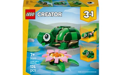 Конструктор LEGO Черепаха з квіткою водяної лілії 124 деталей (31377)