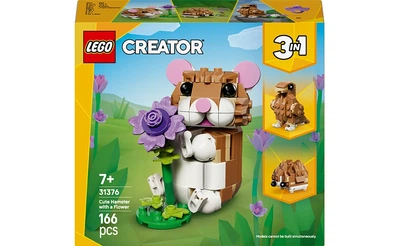 Конструктор LEGO Чарівний хом'як з квіткою 166 деталей (31376)