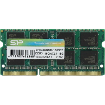 Оперативная память Silicon Power 8GB SODIMM DDR3 1600MHz (SP008GBSTU160N02)