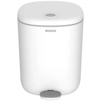 Мусорное ведро Ecoco, 11л, с педалью, серый