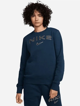 Свитшот на флисе женский Nike W Nsw Phnx Flc Std Logo Crew HM9754-478 S Темно-синий (197599700555)