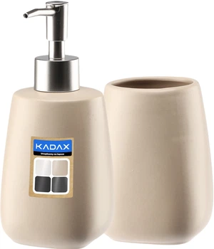 Набір аксесуарів для ванної кімнати Kadax 2 шт. Бежевий (K8188)
