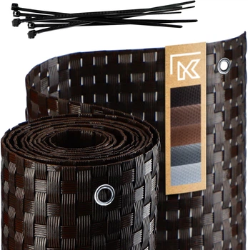 Osłona balkonowa Kadax Espa 0.9x6 m Ciemny brąz (K978)