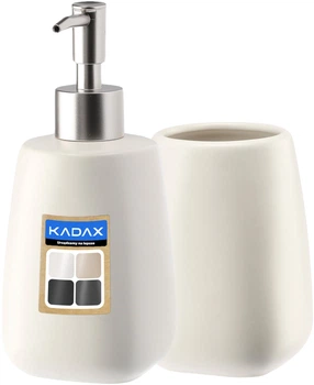 Набір аксесуарів для ванної кімнати Kadax 2 шт. Білий (K8186)