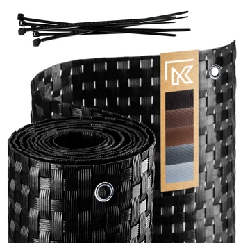 Osłona balkonowa Kadax Skei 1x4 m Czarna (K4304)