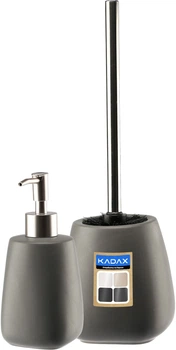 Набір аксесуарів для ванної кімнати Kadax 2 шт. Сірий (K8180)