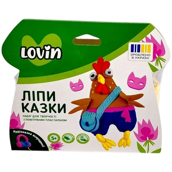 Набір для творчості з повітряним пластиліном "ЛіпиКазки" (ПІВНИК) Lovin (286612)