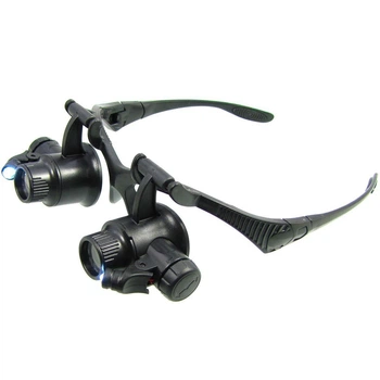 Бінокуляри NO.9892GJ з LED підсвічуванням (4 пари лінз d=20mm, 10х/15х/20х/25х)