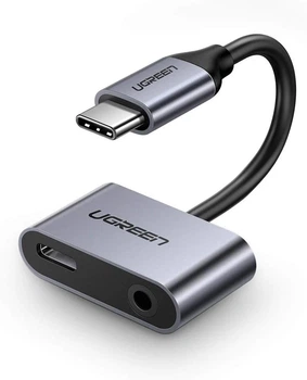 Перехідник UGREEN CM193 - адаптер USB-C - на 2 порти Type-C + 3.5mm Audio (UGR-50596)
