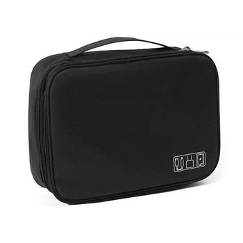 Сумка органайзер для зберігання проводів Lesko # 082 27x20x10 см Black (13907-90899)