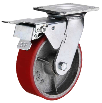 Колесо поворотне Haushalt 51337605 D100 12.5 см Червоне (4772013083542)