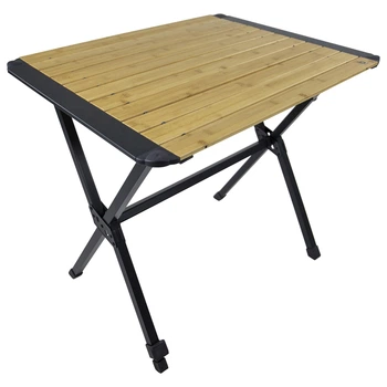 Стіл складаний Bo-Camp Maryland M 80x63 см, алюмінієвий каркас, до 30 кг, Bamboo Brown (1404643)
