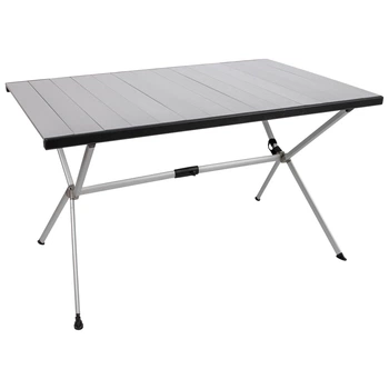 Стіл складаний Bo-Camp Lamel 121x80 см, алюмінієвий каркас, до 35 кг, Aluminium (1404438)